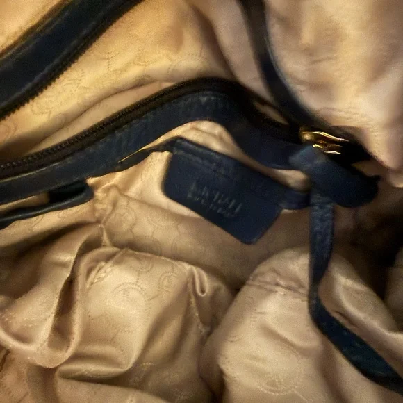 Michael Kors Navy Leather Shoulder Bag - Picture 3 of 4